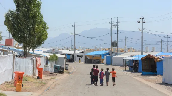 Kinder im Flüchtlingscamp Dawoodia im Nordirak, Foto: LWB Irak
