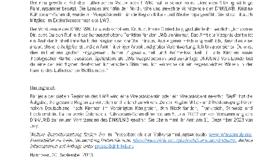 Landesbischöfin Kühnbaum-Schmidt zur LWB-Vizepräsidentin gewählt