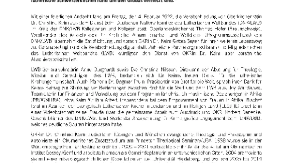 DNK/LWB verabschiedet Oberkirchenrätin Dr. Christine Keim aus dem Dienst