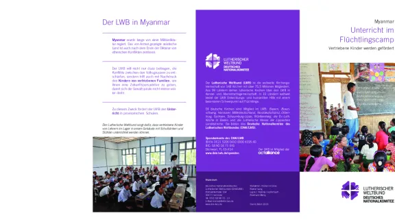 Myanmar - Unterricht im Flüchtlingkamp