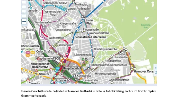 Anfahrt DNK/LWB-Geschäftsstelle