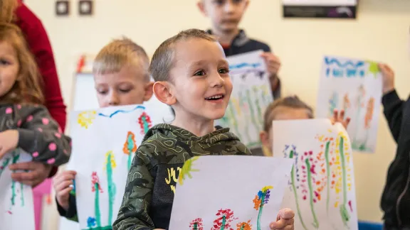 Im Gemeinschaftszentrum im polnischen Bielsko-Biała bietet der LWB Kurse an, in denen Kinder spielen, basteln und lernen können. Foto: LWB/A. Hillert