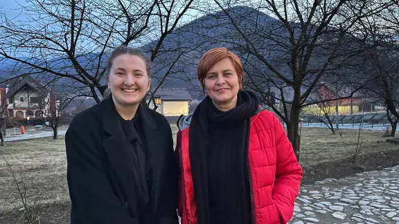 Die beiden neuen Koordinatorinnen für Gendergerechtigkeit, Pfarrerin Elfriede Dörr aus Rumänien und Pfarrerin Michaela Púpalova aus der Slowakei. 