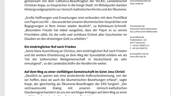 PM Ansteckende Aufbruchstimmung im Vatikan