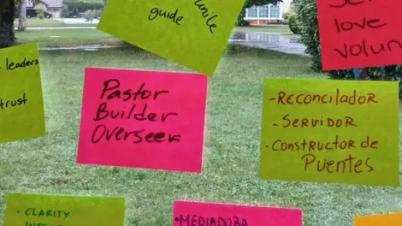 Gruppenarbeit: Kirchenleitende diskutieren über die Werte, die ihren Dienst leiten. Foto: LWB/P. Hitchen 