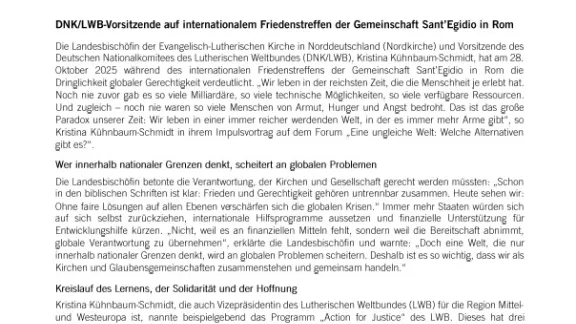 PM Landesbischöfin Kühnbaum-Schmidt in Rom