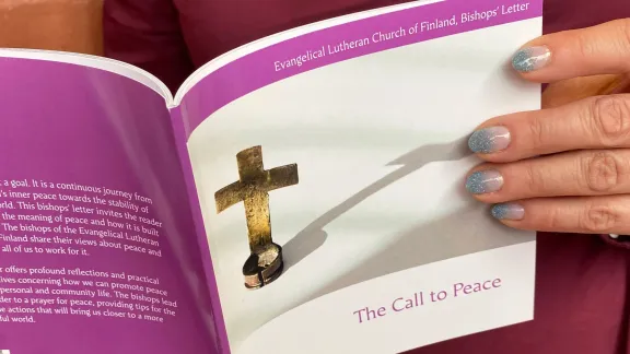 Der Hirtenbrief zum Thema Frieden wurde an Kirchenleitungen und Gemeinden verschickt. Foto: Evangelisch-Lutherische Kirche Finnlands.