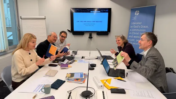 Astrid Kleist, Detlef Görrig, Frank Hofmann, Sivin Kit und Katariina Killunen in Genf.