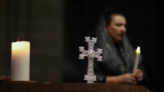 Gottesdienst für Frieden in Armenien in der Kathedrale St. Peter in Genf. Foto: Ivars Kupcis/ÖRK 