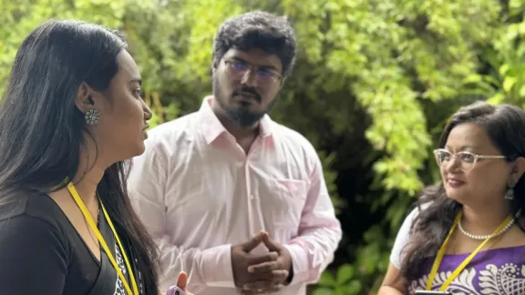 Teilnehmenden diskutieren im Rahmen einer Schulung miteinander. Foto: LWB/K. Kiilunen 