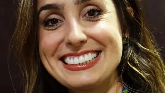 Gabriela Giese, Evangelische Kirche Lutherischen Bekenntnisses in Brasilien, forscht zu Medienpraktiken im Krisenmanagement an der Päpstlichen Katholischen Universität von Rio Grande do Sul. Foto: Martina Wrasse Scherer/IECLB