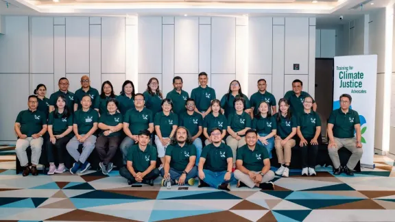 Teilnehmende des Workshops zu Advocacyarbeit für Klimagerechtigkeit in Jakarta. Foto: DIKIN