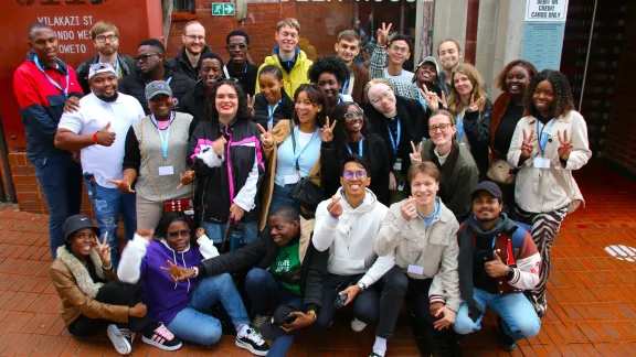 Teilnehmende am Trainingsworkshop des LWB für Friedensbotschafterinnen und Friedensbotschafter im Nelson-Mandela-Nationalmuseum in Soweto, Südafrika Foto: LWB/LUCSA - Concelia Boshielo
