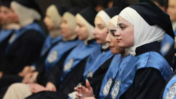 Proud graduates at the graduation ceremony. Photo: LWF Jerusalem