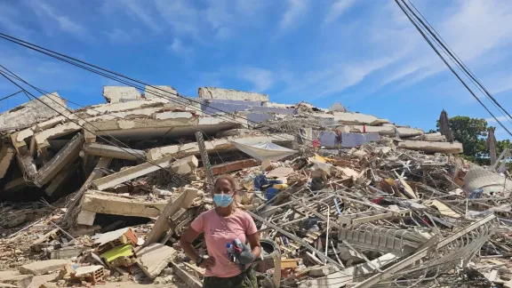 Die Folgen der zwei Erdbeben in Venezuela: Mindestens 920 Menschen sind ums Leben gekommen, über 3.360 Menschen wurden verletzt und mehr als 3.000 Menschen haben ihr Zuhause verloren. Hunderte Gebäude wurden vollständig zerstört. Foto: LWB/María Laura Caballero